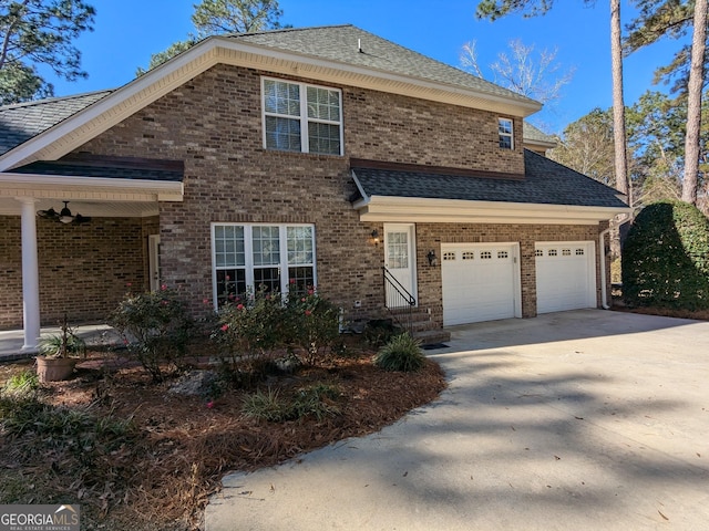 view of front of house featuring a garage