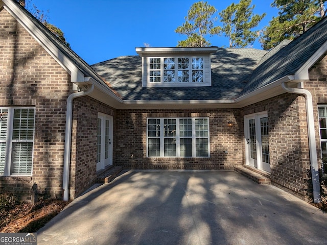 view of patio with french doors