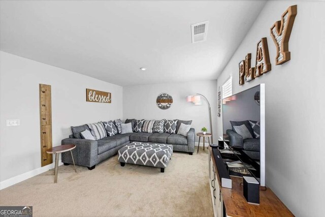 view of carpeted living room