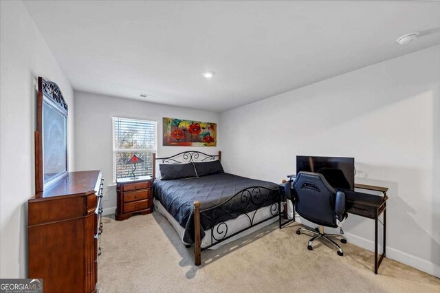 view of carpeted bedroom