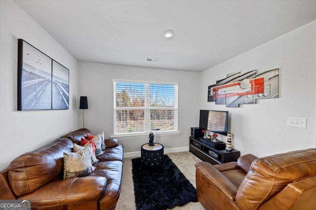 view of carpeted living room