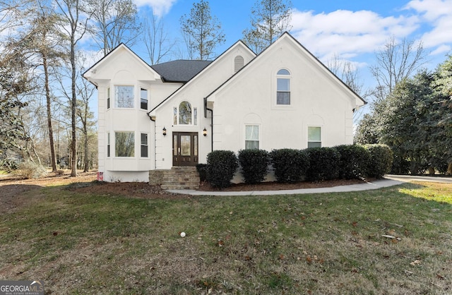 view of property with a front yard