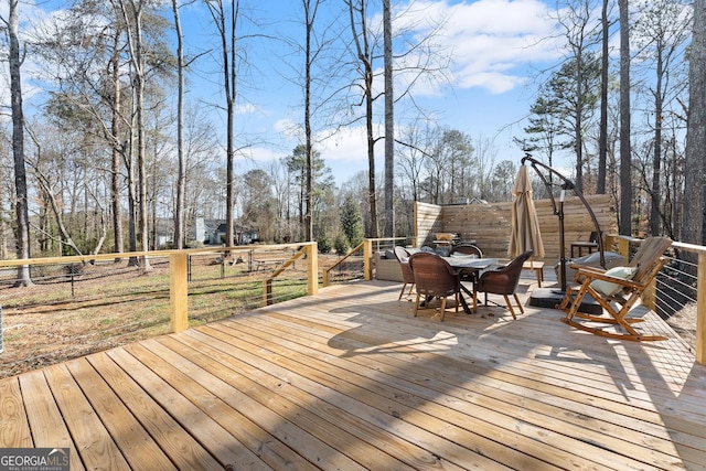 view of wooden deck