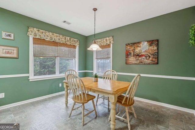 view of dining area