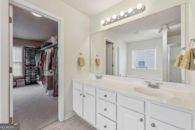 bathroom featuring vanity and a healthy amount of sunlight