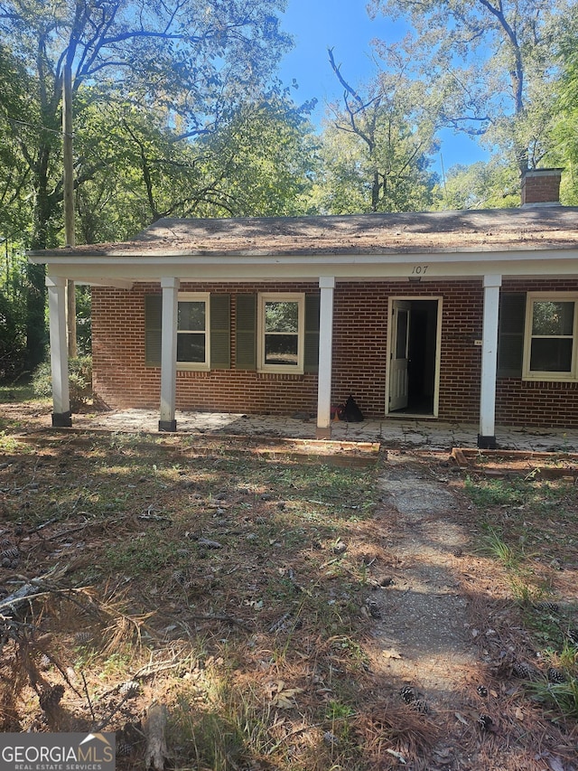 view of front of home