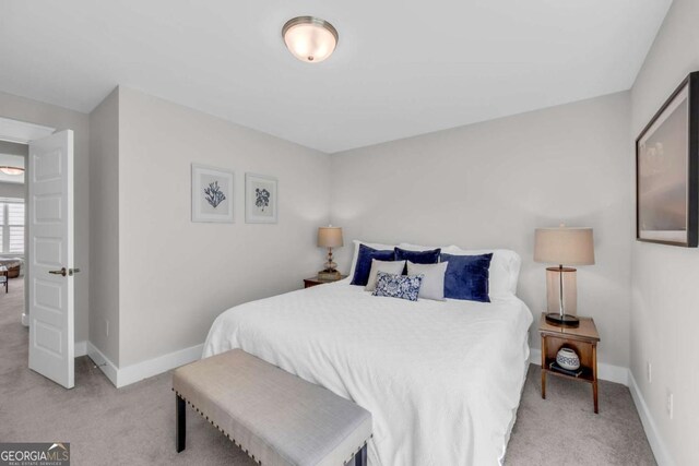 view of carpeted bedroom