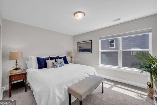 view of carpeted bedroom