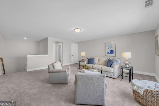 view of carpeted living room