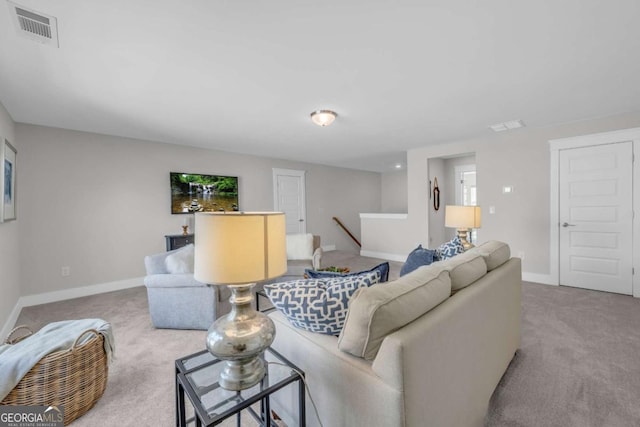 view of carpeted living room