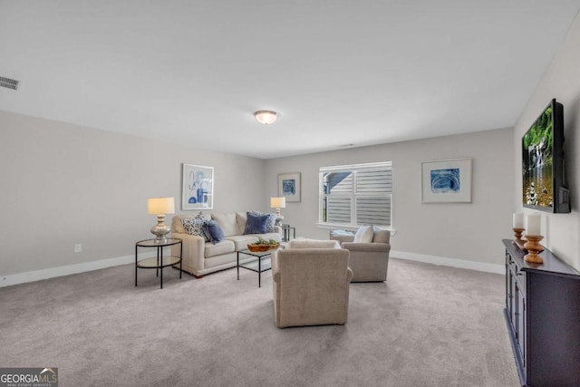 view of carpeted living room