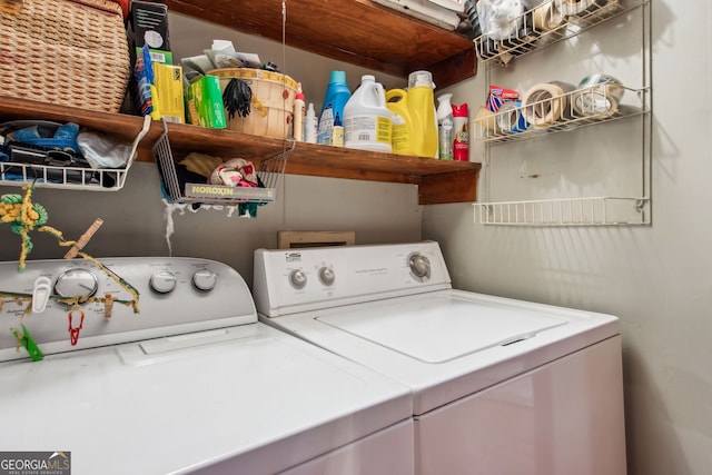 laundry room with separate washer and dryer