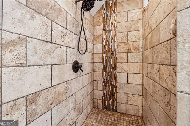 room details with tiled shower