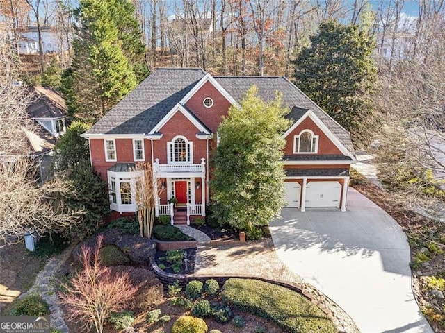 view of front of home featuring a garage