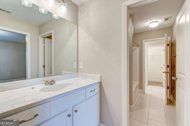 3770 Shades Valley Ln, Gainesville, GA 30501 - bathroom featuring tile patterned floors and vanity