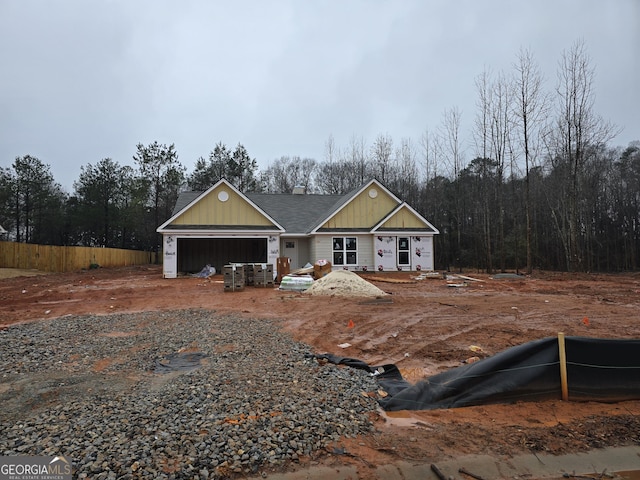 property under construction featuring a garage