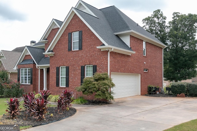 view of home's exterior featuring a garage