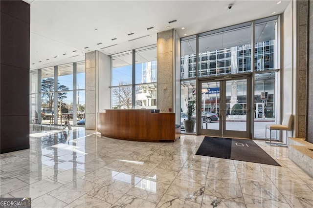 reception area featuring french doors