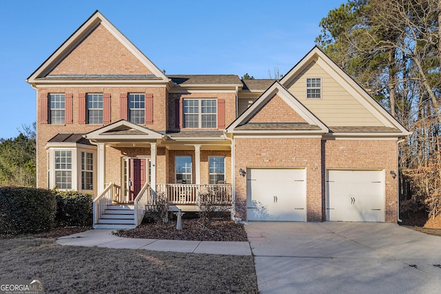 view of front of home with covered porch