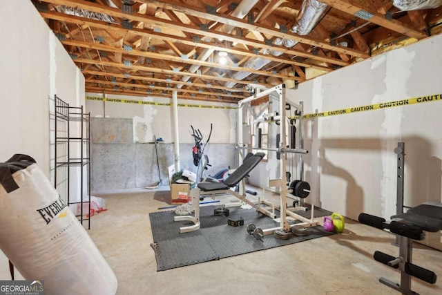 view of workout room