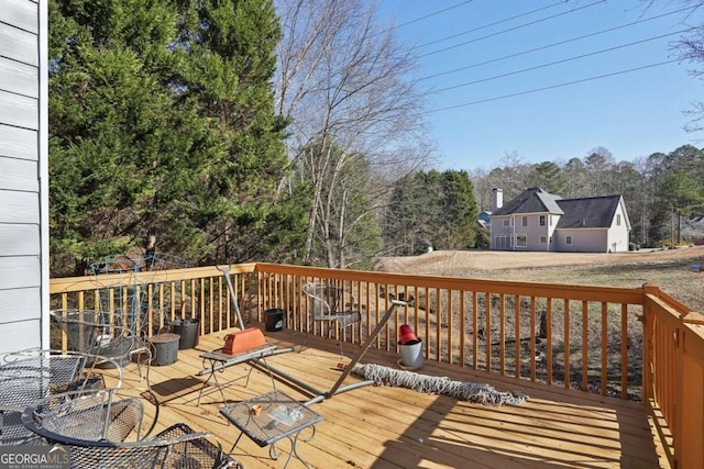 view of wooden terrace