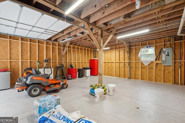 garage featuring electric panel