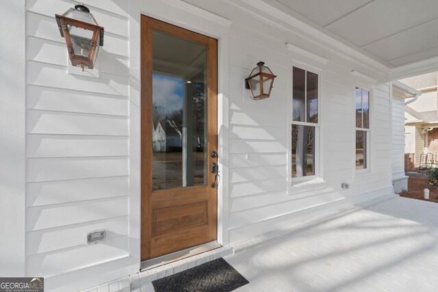 view of exterior entry