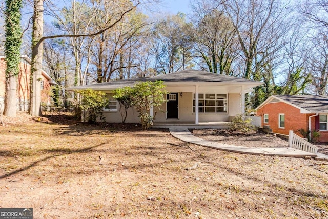 view of front of home featuring a porch