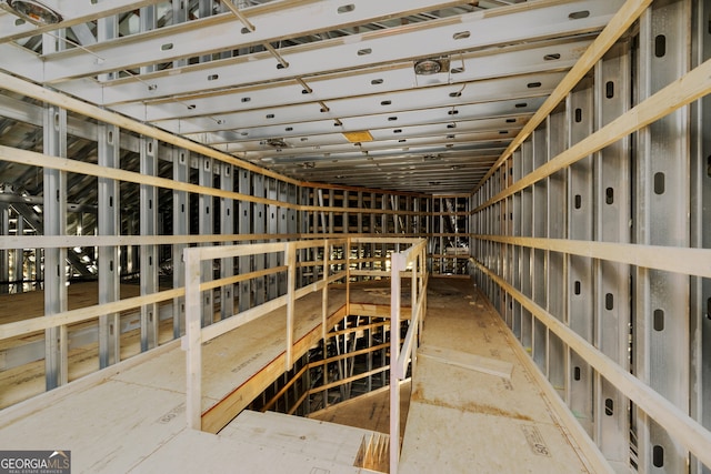 view of wine cellar