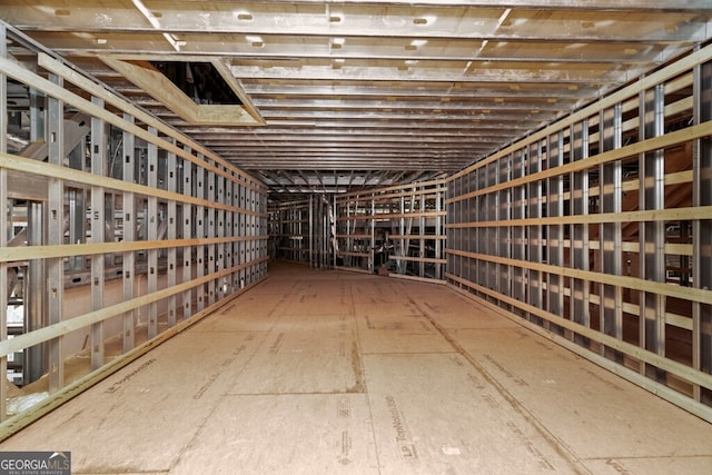 view of wine cellar