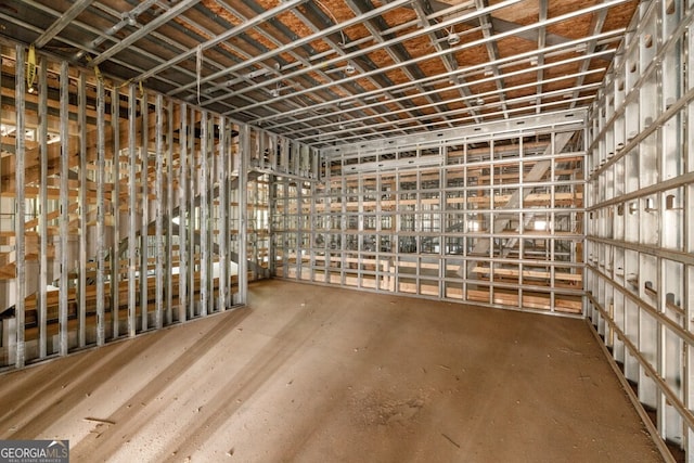 view of wine cellar