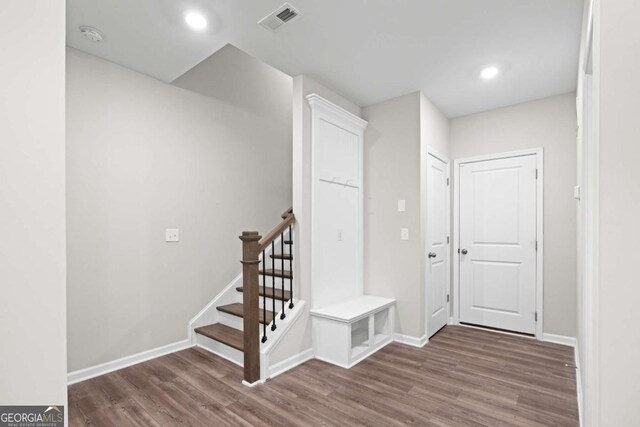 interior space featuring hardwood / wood-style floors