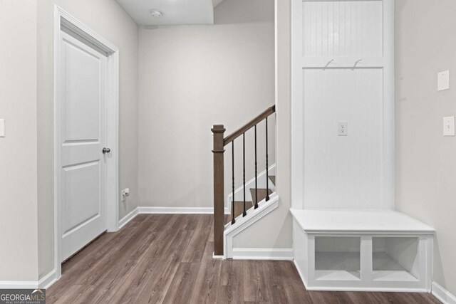 entrance foyer featuring hardwood / wood-style floors