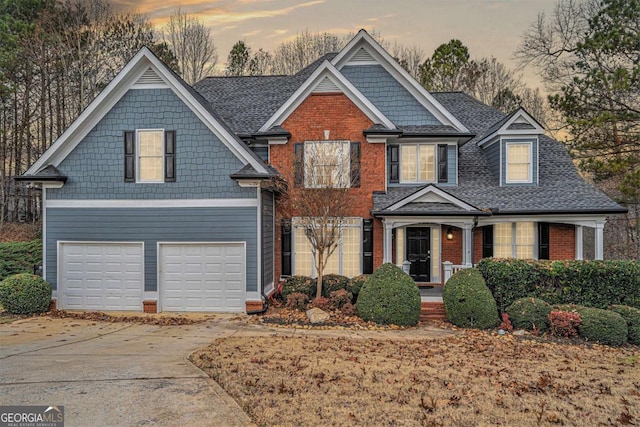 view of front of home featuring a garage