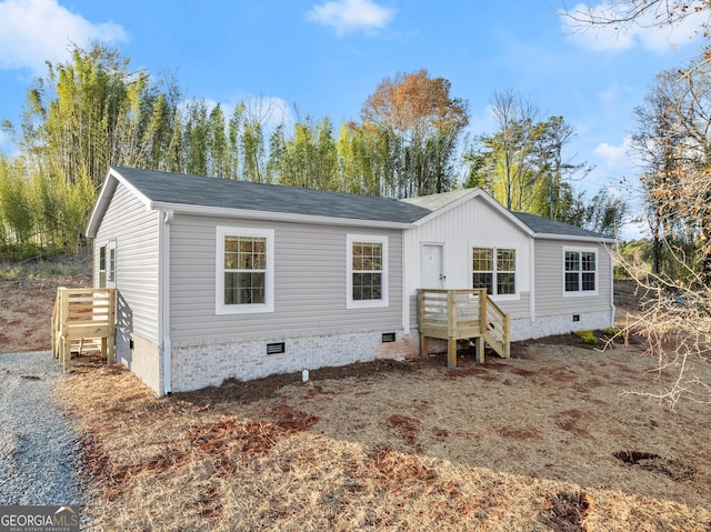 view of rear view of property