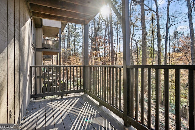 view of wooden deck