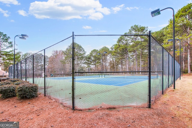 view of tennis court