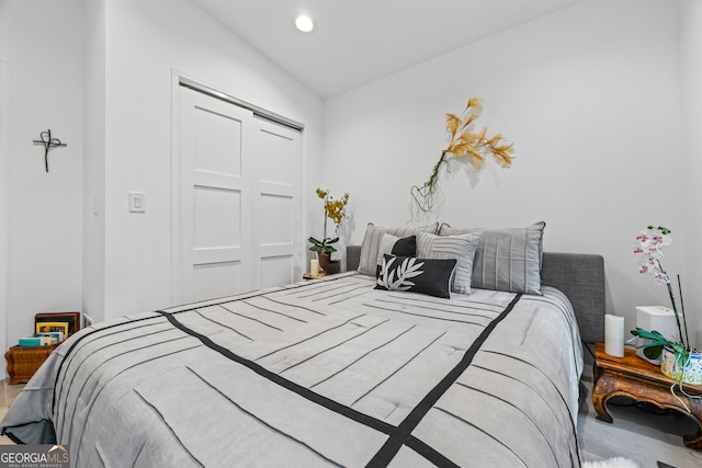 bedroom with a closet