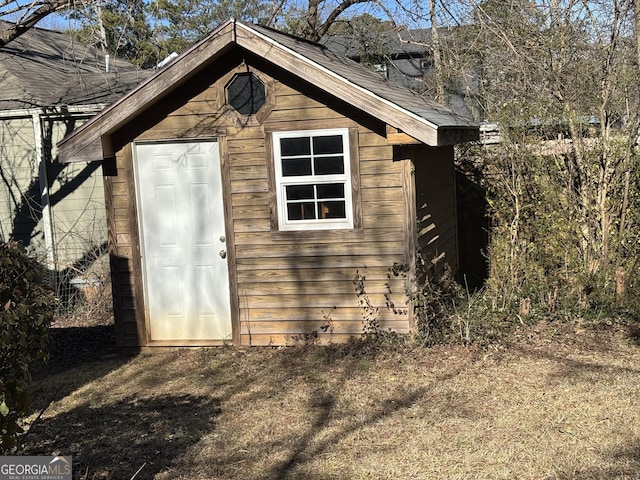 view of outdoor structure