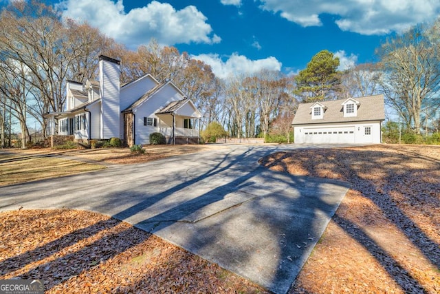 view of front facade with a garage