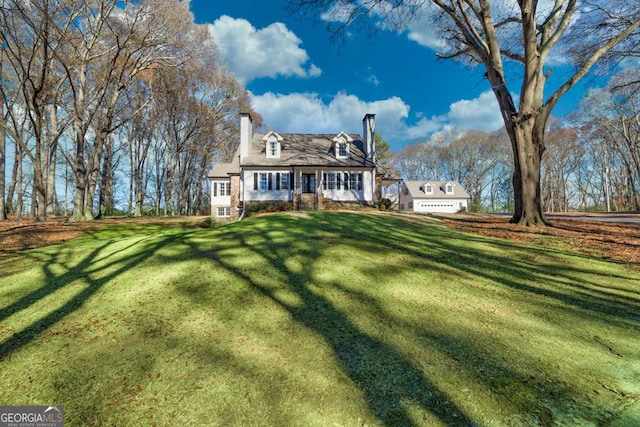 exterior space with a lawn