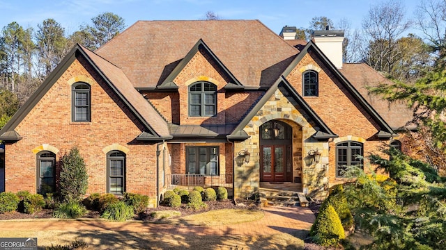 view of front of house with french doors