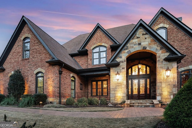 view of front of house featuring french doors