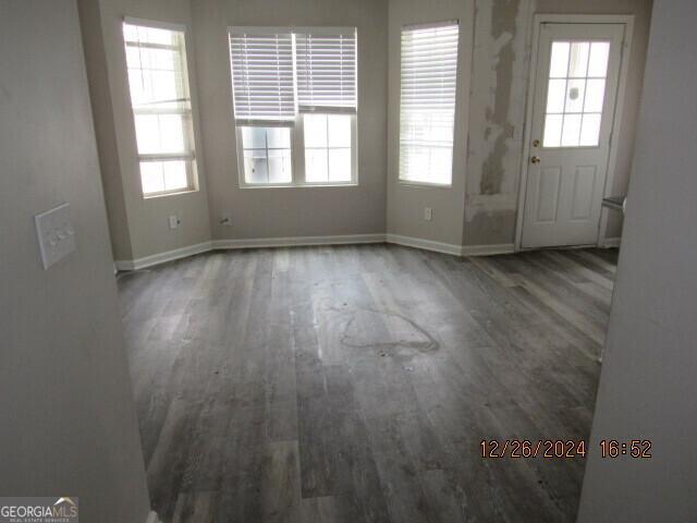 foyer featuring hardwood / wood-style flooring and a wealth of natural light