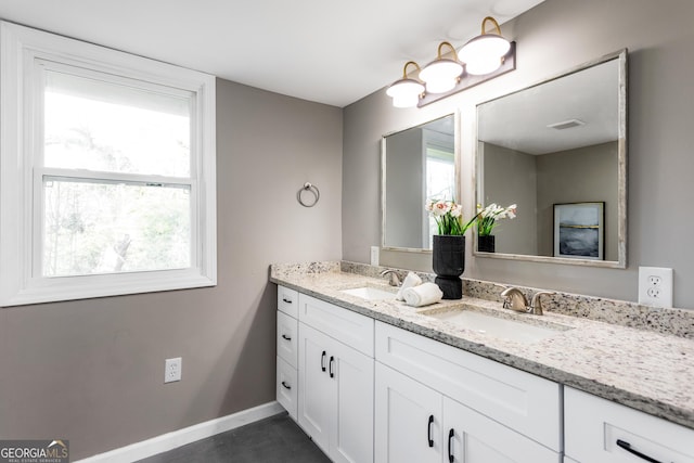 bathroom with vanity