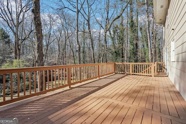 view of wooden deck