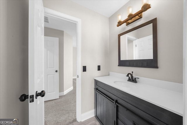 bathroom featuring vanity