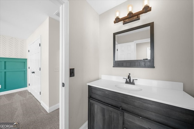 bathroom featuring vanity