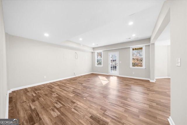 interior space with wood-type flooring