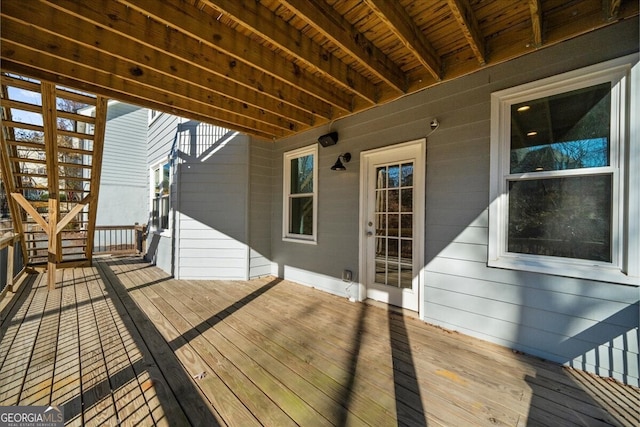 view of wooden deck